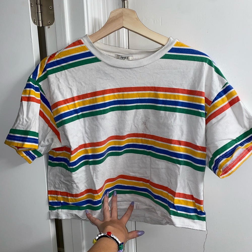 Rainbow Cropped Tee